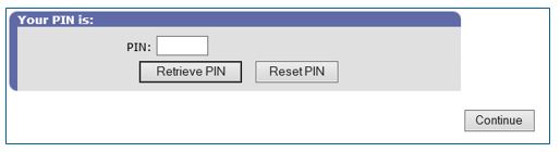 Screenshot of screen where agent can enter their PIN number
